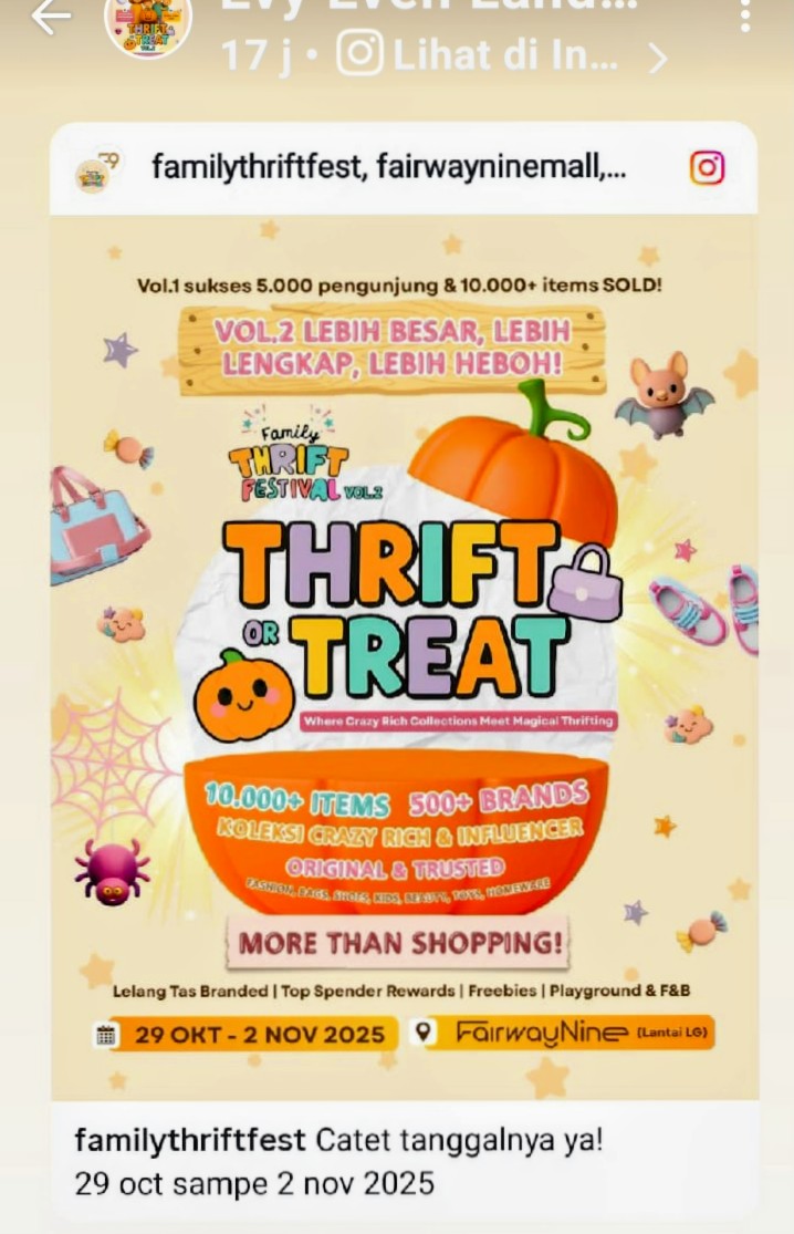 Slebew ! Antusiasme Meledak di Hari Pertama Family Thrift Market Vol : 2